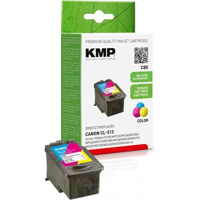 Cartouche d'encre KMP C80 - Rechargeable, Compatible Canon CL-513 - Cartouche d'impression - Publicité Cartouche d'encre KMP C80 - Rechargeable, Compatible Canon CL-513 - Cartouche d'impression - Publicité