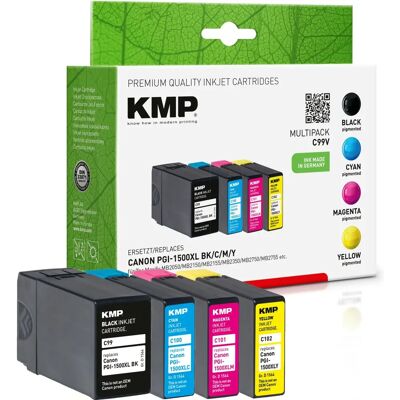 Pack de 4 cartouches d'encre KMP - Compatible Canon Pack de 4 cartouches d'encre KMP - Compatible Canon