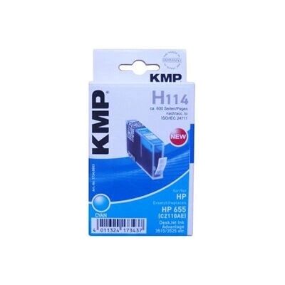 Cartouche de toner cyan KMP H114 / HP655 - Publicité Cartouche de toner cyan KMP H114 / HP655 - Publicité