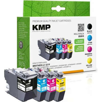 KMP Inktcartridge - Zwart, Cyaan, Magenta, Geel - Compatibel - 4 stuks KMP Inktcartridge - Zwart, Cyaan, Magenta, Geel - Compatibel - 4 stuks