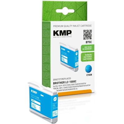 Cartouche d'encre cyan KMP B75C - 5,6 ml - Compatible - Publicité Cartouche d'encre cyan KMP B75C - 5,6 ml - Compatible - Publicité