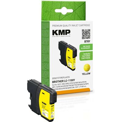 Cartouche d'encre jaune KMP B78Y - 4,8ml - 325 pages - Compatible Cartouche d'encre jaune KMP B78Y - 4,8ml - 325 pages - Compatible
