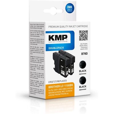 Cartouche d'Encre KMP B78D - Noir Compatible Double Pack Cartouche d'Encre KMP B78D - Noir Compatible Double Pack