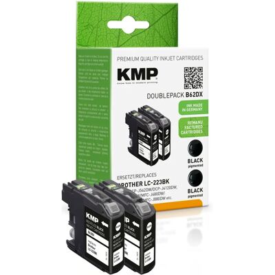 KMP Printtechnik Schwarz Druckerpatronen - Kompatibel, 2 Stück KMP Printtechnik Schwarz Druckerpatronen - Kompatibel, 2 Stück
