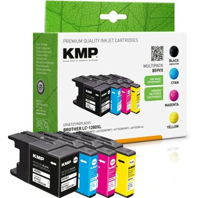 KMP B59VX Tintenpatrone - Hochkapazität Mehrfarben (4 Stk.) für Brother KMP B59VX Tintenpatrone - Hochkapazität Mehrfarben (4 Stk.) für Brother