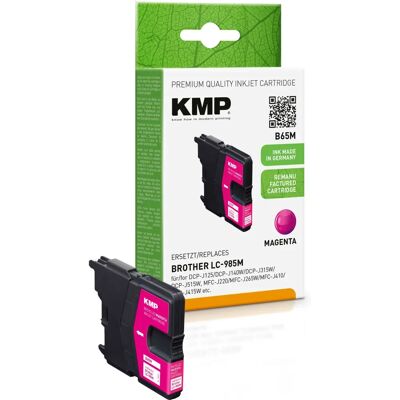 Cartouche d'encre KMP B65M - Magenta - compatible, 4,5 ml - pour Brother - Publicité Cartouche d'encre KMP B65M - Magenta - compatible, 4,5 ml - pour Brother - Publicité