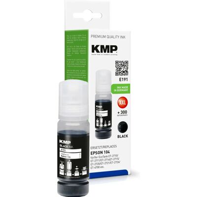 KMP E191 Tintenpatrone - Schwarz - Kompatibel mit Epson 104 KMP E191 Tintenpatrone - Schwarz - Kompatibel mit Epson 104