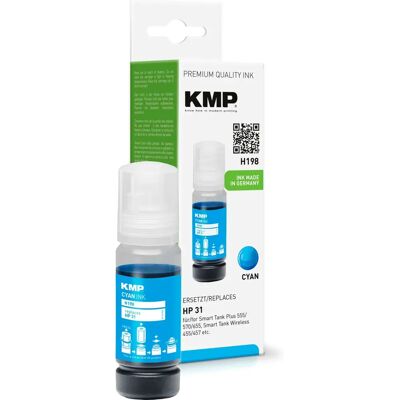 KMP H198 Niebieska Kaseta z Tuszem - Kompatybilna z HP 31 KMP H198 Niebieska Kaseta z Tuszem - Kompatybilna z HP 31