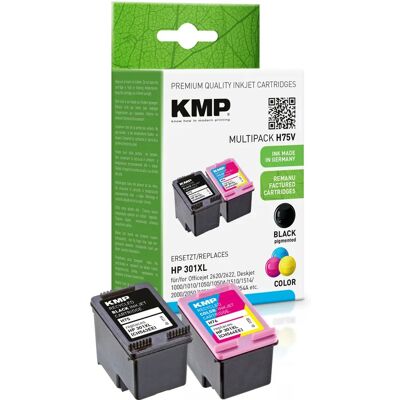 KMP Pack Multipack H75V Cartouches d'encre - Noir, Cyan, Magenta, Jaune KMP Pack Multipack H75V Cartouches d'encre - Noir, Cyan, Magenta, Jaune