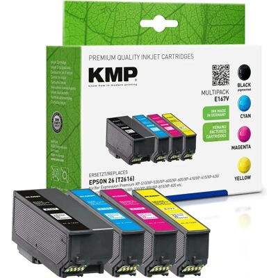 KMP E167V - Pack de 4 cartouches d'encre - Noir, Cyan, Magenta, Jaune KMP E167V - Pack de 4 cartouches d'encre - Noir, Cyan, Magenta, Jaune
