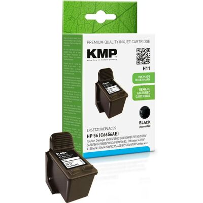 KMP H11 Tintenpatrone - Schwarz - Kompatibel mit HP 56 - 19ml KMP H11 Tintenpatrone - Schwarz - Kompatibel mit HP 56 - 19ml