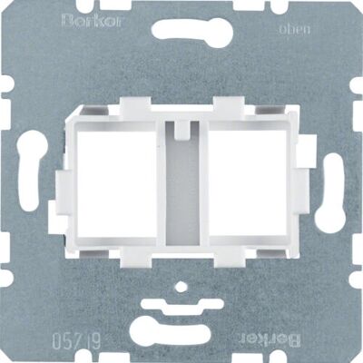 Hager 454105 Placa de soporte blanca - 2 canales Hager 454105 Placa de soporte blanca - 2 canales