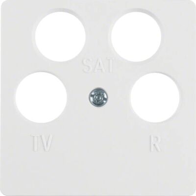 Hager 148409 Plaque Murale - IP20, Blanc, 4 Modules, pour TV/Sat/Radio - Publicité Hager 148409 Plaque Murale - IP20, Blanc, 4 Modules, pour TV/Sat/Radio - Publicité