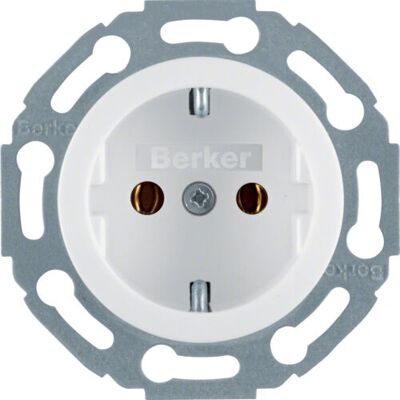 Wtyczka Berker 474520 - IP20, 1-gang, białe polar, błyszczące Wtyczka Berker 474520 - IP20, 1-gang, białe polar, błyszczące