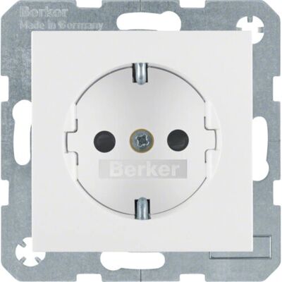Hager 47231909 White Type F Wall Socket - Electrical Outlet Hager 47231909 White Type F Wall Socket - Electrical Outlet