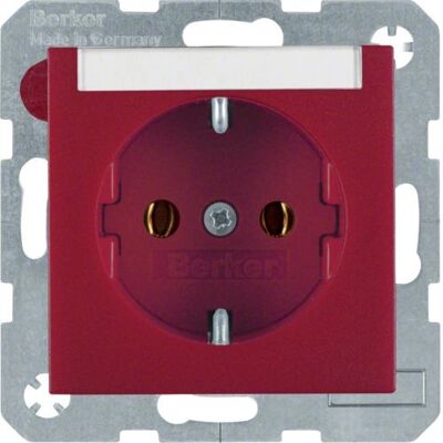 Berker 47501902 Prise - Schuko, Zone d’étiquetage, Rouge - Publicité Berker 47501902 Prise - Schuko, Zone d’étiquetage, Rouge - Publicité