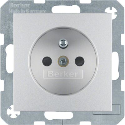 Berker 6765761404 Steckdose Aluminium Typ E -2P+E - 16A, IP20 Berker 6765761404 Steckdose Aluminium Typ E -2P+E - 16A, IP20