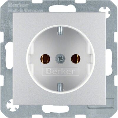 Hager 41431404 Wandplatte - Aluminium Schalterabdeckung & Steckdose Hager 41431404 Wandplatte - Aluminium Schalterabdeckung & Steckdose