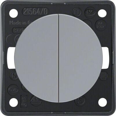 Hager 936752507 Thermoplastischer Lichtschalter grau Hager 936752507 Thermoplastischer Lichtschalter grau