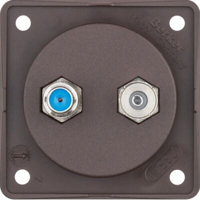 Hager 945602501 Wandplatte - Antennen/SAT - Metall Hager 945602501 Wandplatte - Antennen/SAT - Metall