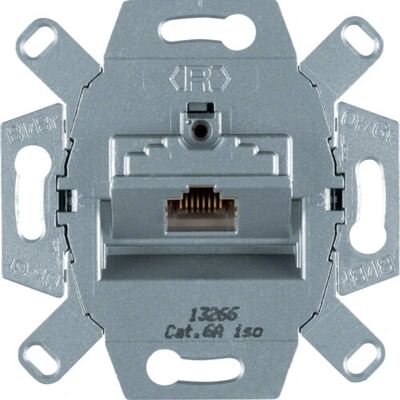 Hager 4586 Wandplaat - Netwerksocket - 8-polig afgeschermd Hager 4586 Wandplaat - Netwerksocket - 8-polig afgeschermd