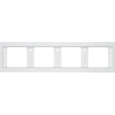 Hager 13837009 Plaque Murale - 4 Modules, Blanc, Brillant - Publicité Hager 13837009 Plaque Murale - 4 Modules, Blanc, Brillant - Publicité