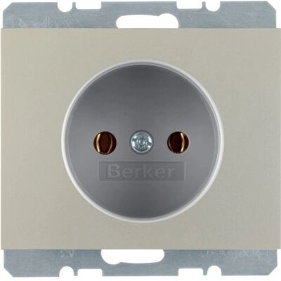 Berker 6167157004 Edelstahl Steckdose - Steckdose ohne Schutzkontakt Berker 6167157004 Edelstahl Steckdose - Steckdose ohne Schutzkontakt