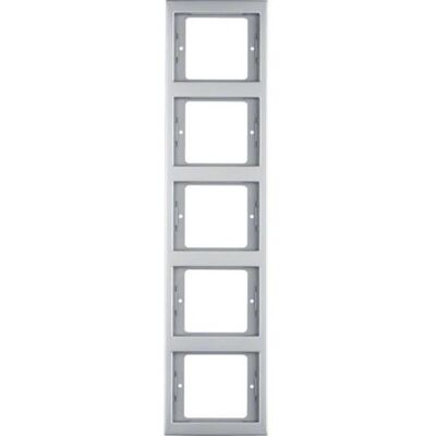Berker 13537004 Edelstahl Wandplatte - 5-fach vertikaler Schalterrahmen Berker 13537004 Edelstahl Wandplatte - 5-fach vertikaler Schalterrahmen