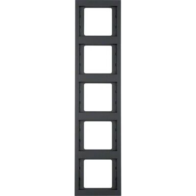 Berker 13537006 Cadre 5 pièces vertical anthracite - Publicité Berker 13537006 Cadre 5 pièces vertical anthracite - Publicité