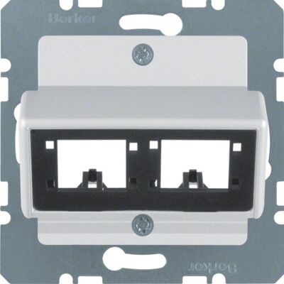 Berker 14721404 Zentralplatte - Modular, Aluminium, 2 Module Berker 14721404 Zentralplatte - Modular, Aluminium, 2 Module
