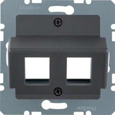 Berker 14631606 Wandplatte - Modular-Jack IP20 - Anthrazit Berker 14631606 Wandplatte - Modular-Jack IP20 - Anthrazit