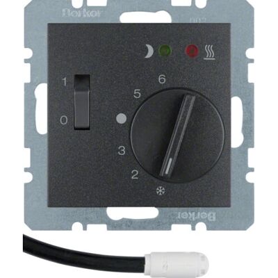 Berker 20341606 - Thermostat pour chauffage par le sol - Anthracite - Publicité Berker 20341606 - Thermostat pour chauffage par le sol - Anthracite - Publicité