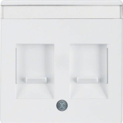 Hager 11816089 Weiß Doppel-Datenabdeckung - Steckdose Hager 11816089 Weiß Doppel-Datenabdeckung - Steckdose