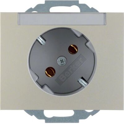 Berker 47287104 Prise Type F Acier Inoxydable - Encastrement - Publicité Berker 47287104 Prise Type F Acier Inoxydable - Encastrement - Publicité