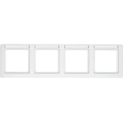 Berker 10246019 Wandplatte - 4-fach, Weiß, Horizontal - Abdeckrahmen Berker 10246019 Wandplatte - 4-fach, Weiß, Horizontal - Abdeckrahmen