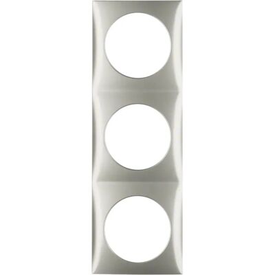 Berker Edelstahl Wandplatte - 3-fach, Integro Flow, IP20 Berker Edelstahl Wandplatte - 3-fach, Integro Flow, IP20
