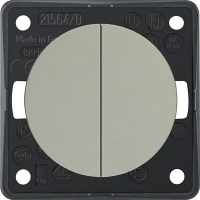 Hager 936752524 Edelstahl Lichtschalter - IP20 Hager 936752524 Edelstahl Lichtschalter - IP20