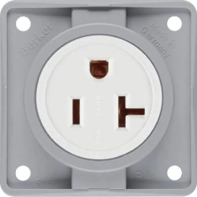 Berker 862542507 - Presa Schuko NEMA grigia - Presa elettrica Berker 862542507 - Presa Schuko NEMA grigia - Presa elettrica