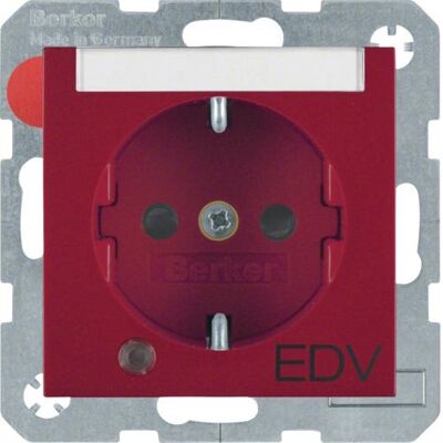Berker 41101915 Rote Schuko-Steckdose - Daten & Strom Berker 41101915 Rote Schuko-Steckdose - Daten & Strom