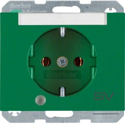 Berker 41107113 Grüne F Steckdose - Schuko mit LED Berker 41107113 Grüne F Steckdose - Schuko mit LED