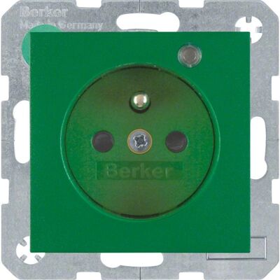 Berker 6765091913 Prise Schuko avec LED de contrôle verte - Prise électrique - Publicité Berker 6765091913 Prise Schuko avec LED de contrôle verte - Prise électrique - Publicité