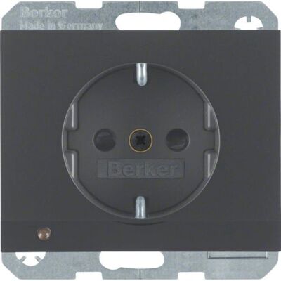 Berker 41097006 Anthrazit LED Schuko-Steckdose Berker 41097006 Anthrazit LED Schuko-Steckdose