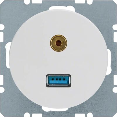 BERKER 3315392089 USB/3,5mm Audio Steckdose weiß BERKER 3315392089 USB/3,5mm Audio Steckdose weiß