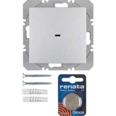 Hager Berker 85655283 Plaque murale - KNX-Funk Wandsender 1fach alu mat - Publicité Hager Berker 85655283 Plaque murale - KNX-Funk Wandsender 1fach alu mat - Publicité