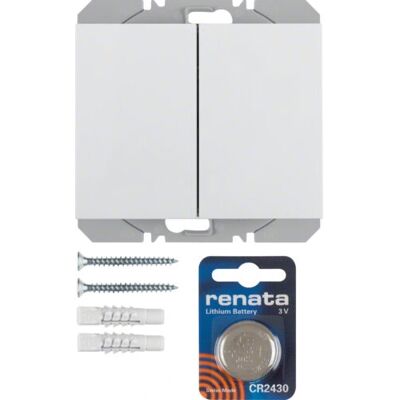 Hager 85656279 - Steckdose und KNX-Funk-Fernbedienung 2-fach Hager 85656279 - Steckdose und KNX-Funk-Fernbedienung 2-fach