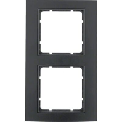 Berker 10123005 Plaque murale - 2 modules - Noir - Publicité Berker 10123005 Plaque murale - 2 modules - Noir - Publicité