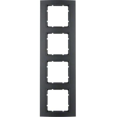 Berker 10143005 Wandplatte - Aluminium Anthrazit 4-fach Berker 10143005 Wandplatte - Aluminium Anthrazit 4-fach