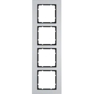 Berker Aluminium 4-fach Rahmen - Wandplatte/Schalterabdeckung Berker Aluminium 4-fach Rahmen - Wandplatte/Schalterabdeckung