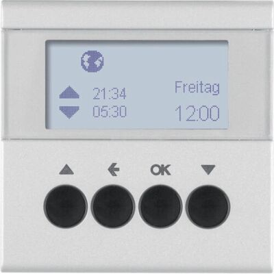 Hager 85741183 Wandplatte - Timer, Aluminium, Schalterabdeckung Hager 85741183 Wandplatte - Timer, Aluminium, Schalterabdeckung