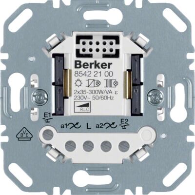 Hager 85422100 dimmer universal doble - cubreinterruptor Hager 85422100 dimmer universal doble - cubreinterruptor